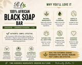 African Black Soap Bar, Honey Peach - 5 oz