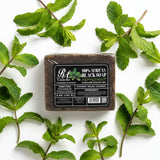 African Black Soap Bar, Peppermint - 5 oz
