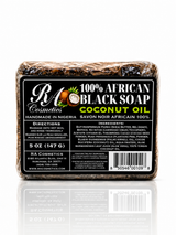 African Black Soap Bar, Coconut Oil - 5 oz
