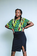 Ankara Wrap-around top