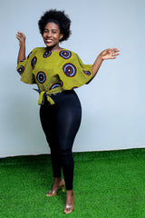 Ankara Wrap-around top