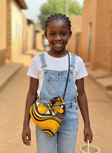 Heart shaped Ankara purse