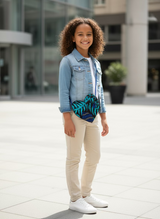 Heart shaped Ankara purse