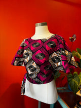 Ankara Wrap-around top
