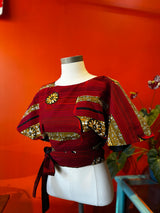 Ankara Wrap-around top