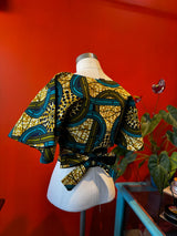 Ankara Wrap-around top