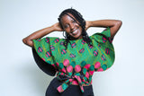 Ankara Wrap-around top