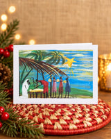 Handmade African Nativity Christmas Card | Folk Art Holiday Greetings