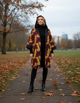 Mustard & Teal Ankara Reversible Hoodie