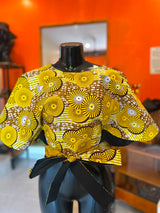 Ankara Wrap-around top