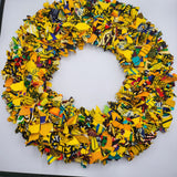 Recycled xmas wreath