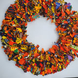 Recycled xmas wreath