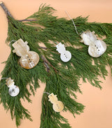 Handcrafted Large Cowhorn Snowman Ornament