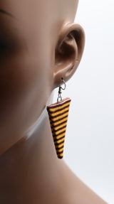 Ankara Triangular Earrings - Small
