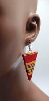 Ankara Triangular Earrings - Small
