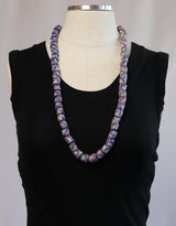 Trade Bead Necklace - Blue/Red/Yellow Multi