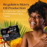African Black Soap Bar, Turmeric Oil - 1lb