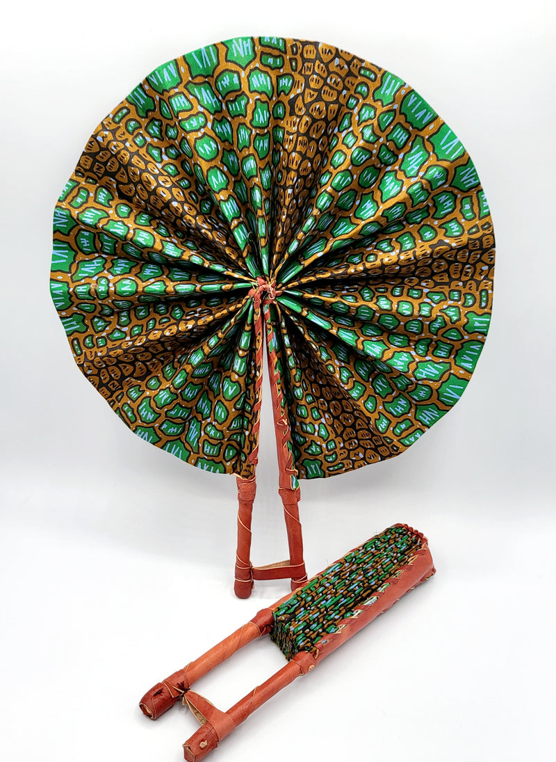 Ankara fabric fan