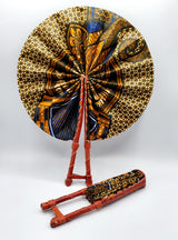 Ankara fabric fan
