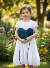 Heart shaped Ankara purse