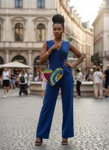 Heart shaped Ankara purse