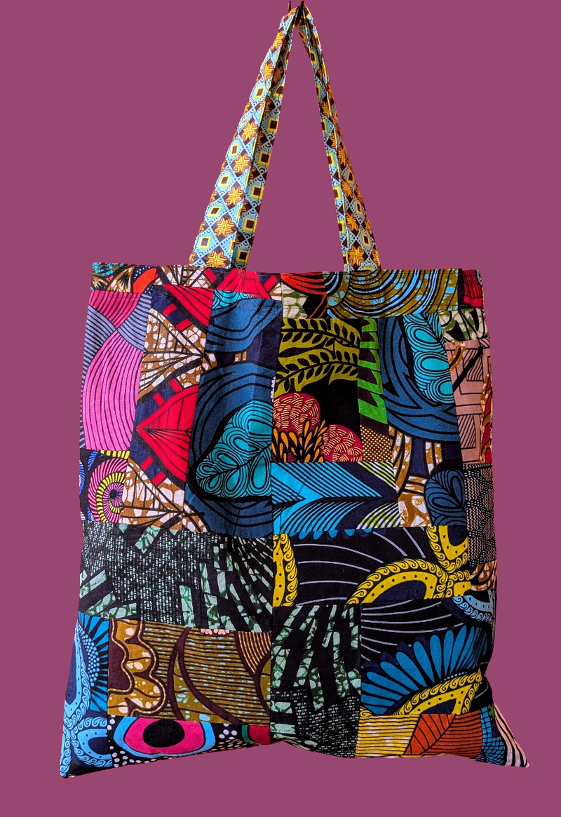 Reusable patchwork Tote Bag – Mbabazi House of Style Reusable patchwork Tote Bag – Mbabazi House of Style