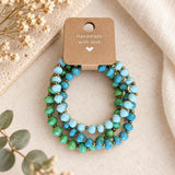 Paper bead bracelets