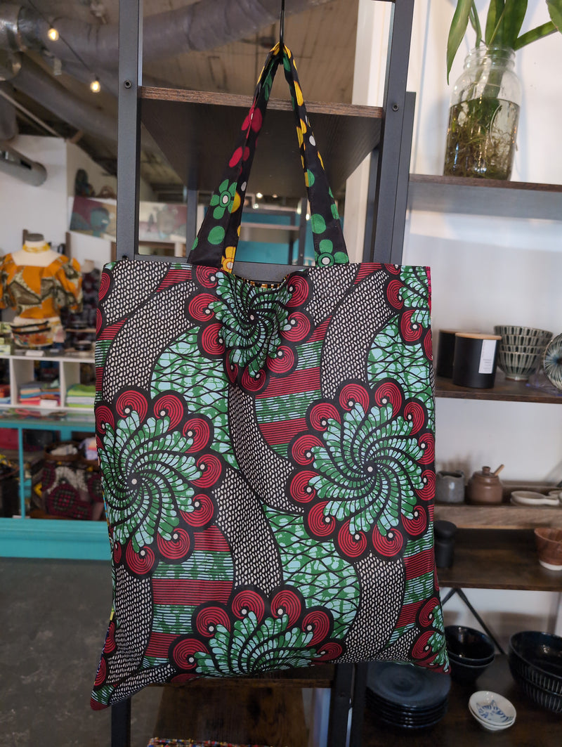 Reusable patchwork Tote Bag