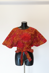 Ankara Wrap-around top
