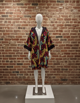 Mustard & Teal Ankara Reversible Hoodie