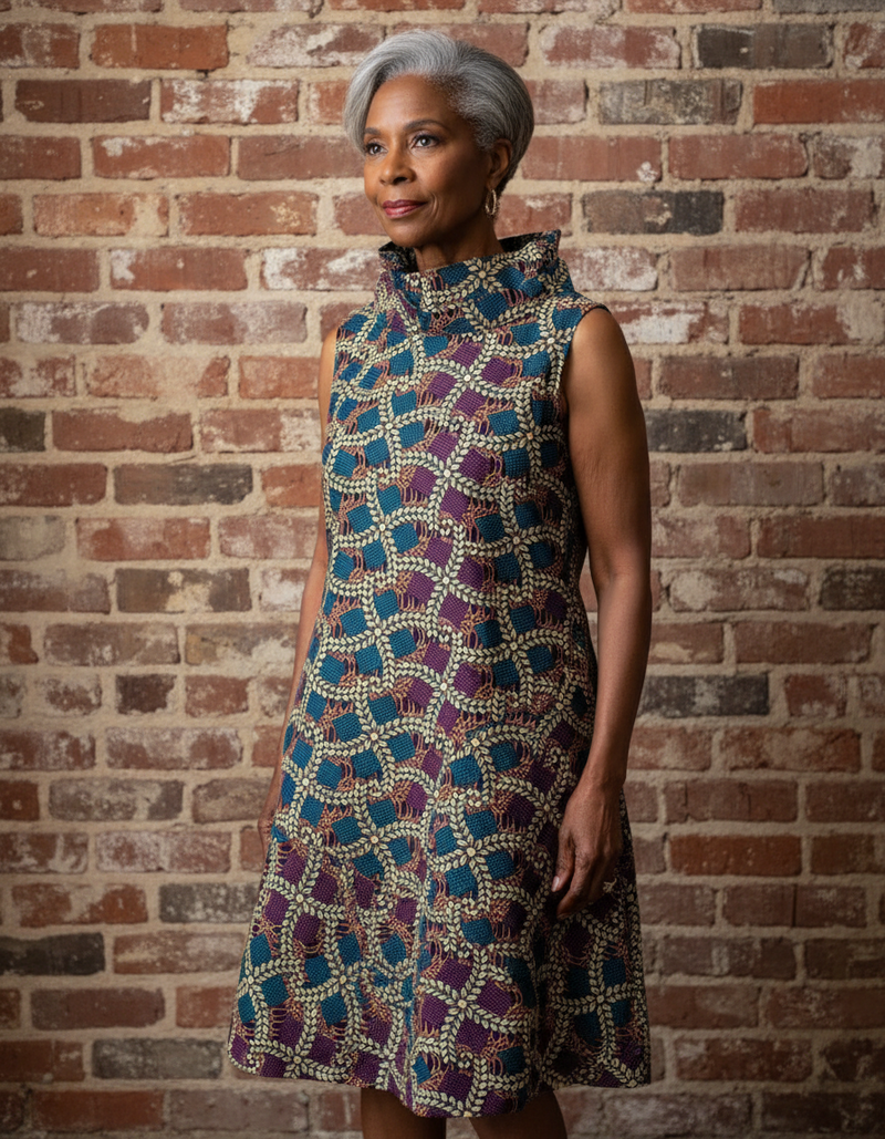 Olivia Dress (purple, blue, beige)