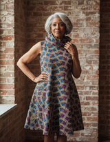 Olivia Dress (purple, blue, beige)