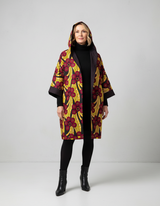 Mustard & Teal Ankara Reversible Hoodie