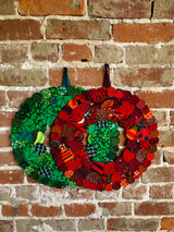 recycled hand made Ankara wreath