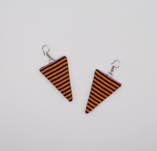 Ankara Triangular Earrings - Small