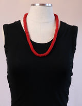 Tablet Trade Bead Necklace - Solid