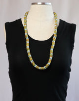 Trade Bead Necklace - Green/Yellow/Red Multi