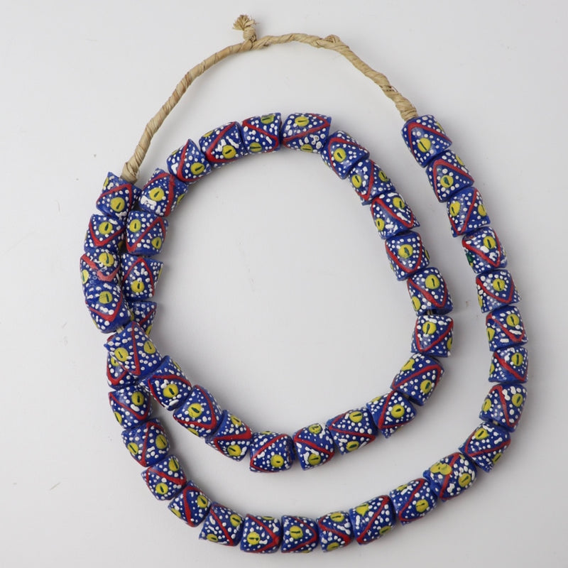 Trade Bead Necklace - Blue/Red/Yellow Multi